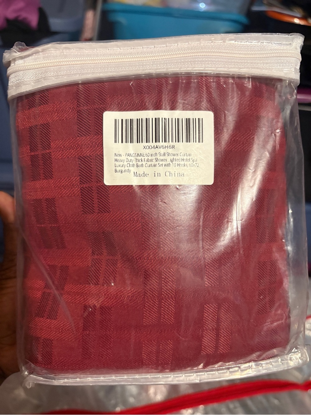 Burgundy Shower Curtain - Unbranded